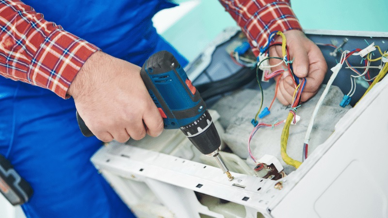 Çamlıdere Franke Franke çamaşır makinesi kart tamiri – Su almama arızası orijinal parça ile giderildi. - Teknik servis örneği